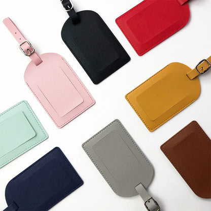PU Leather Luggage Tag – Travel Suitcase ID Label