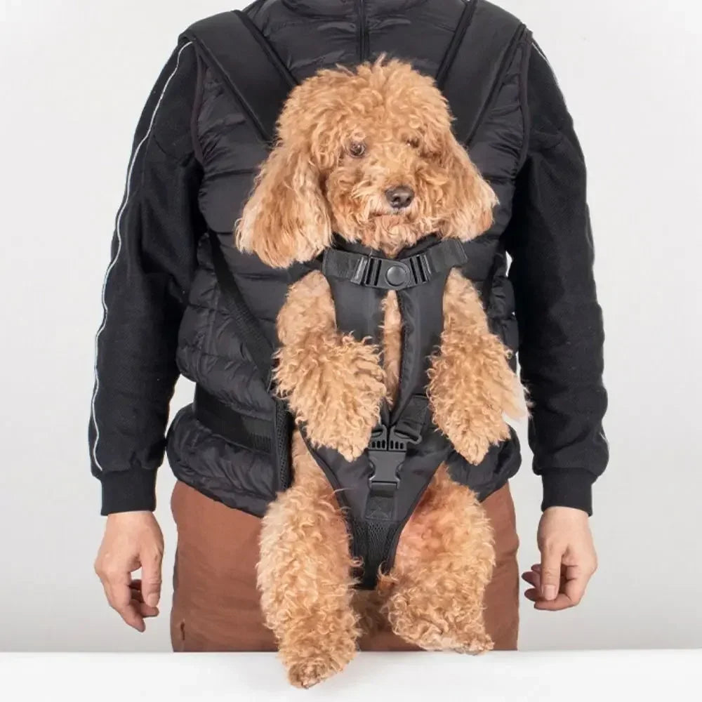 Hands-Free Front Dog & Cat Carrier Backpack – Adjustable Breathable Pet Travel Bag