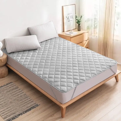 Quilted Mattress Protector – Washable Mattress Cover with Elastic Fit