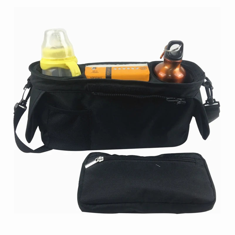 Universal Stroller Organiser Bag – Insulated Cup Holders & Storage