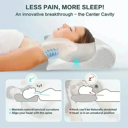 Ergonomic Cervical Neck Pillow – Butterfly Memory Foam Sleeping Pillow