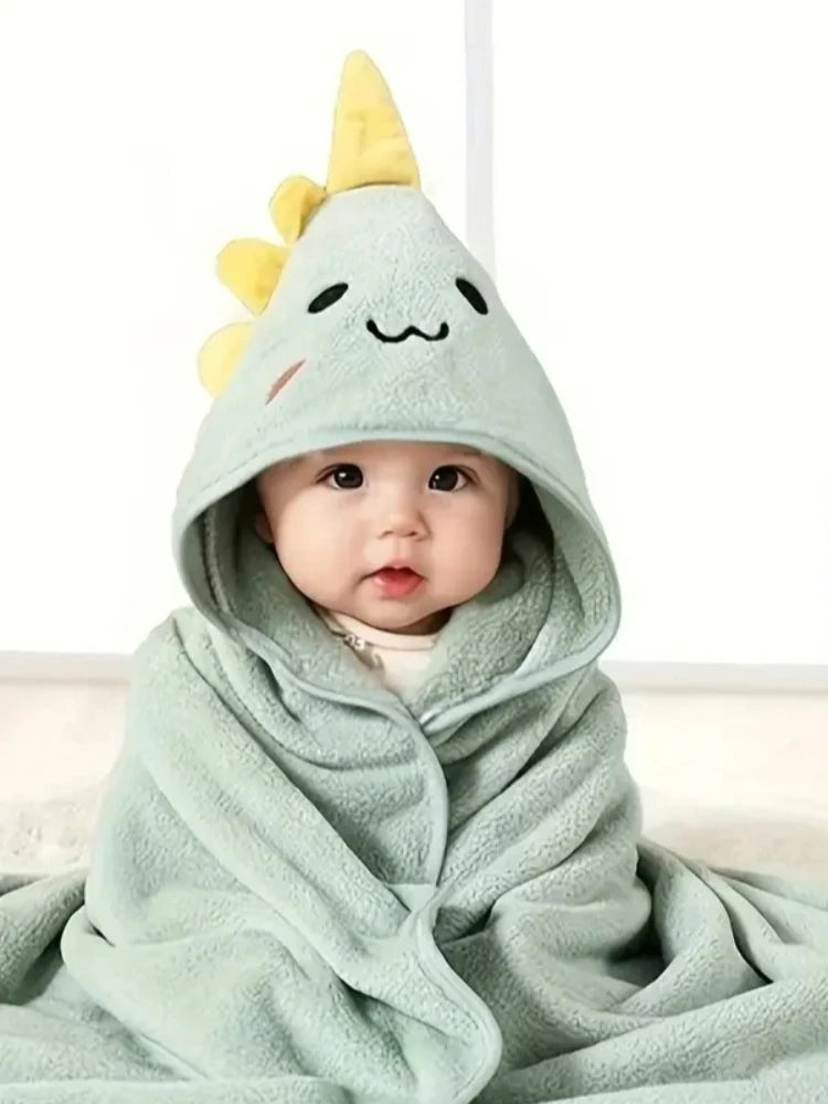 Baby Hooded Bath Towel – Cartoon Cape Bath Wrap for Newborns & Toddlers
