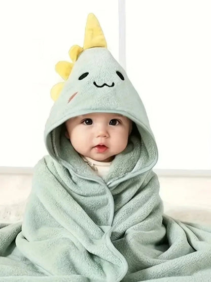 Baby Hooded Bath Towel – Cartoon Cape Bath Wrap for Newborns & Toddlers