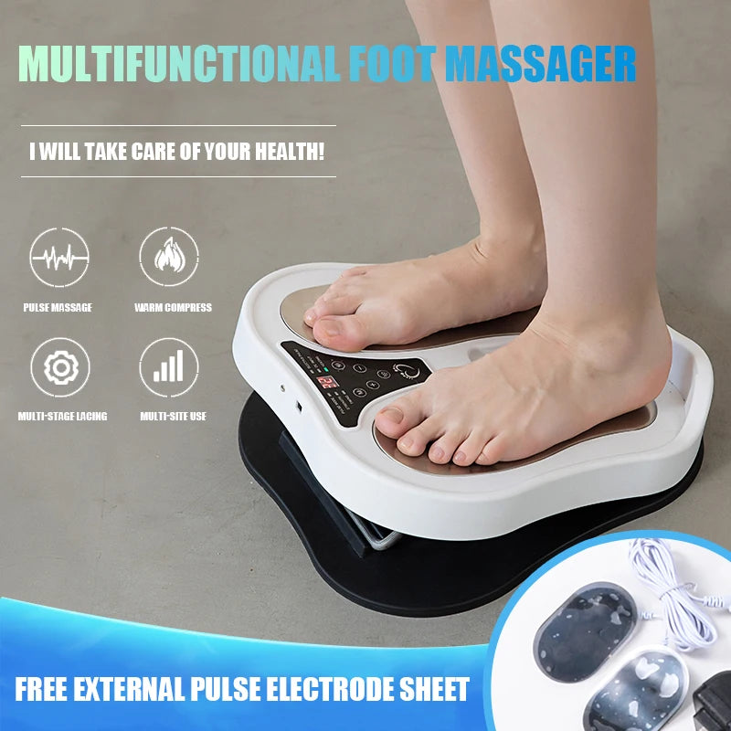 Wireless EMS Heated Foot Massager – Adjustable Foot Stimulation Machine with Electrode Pads
