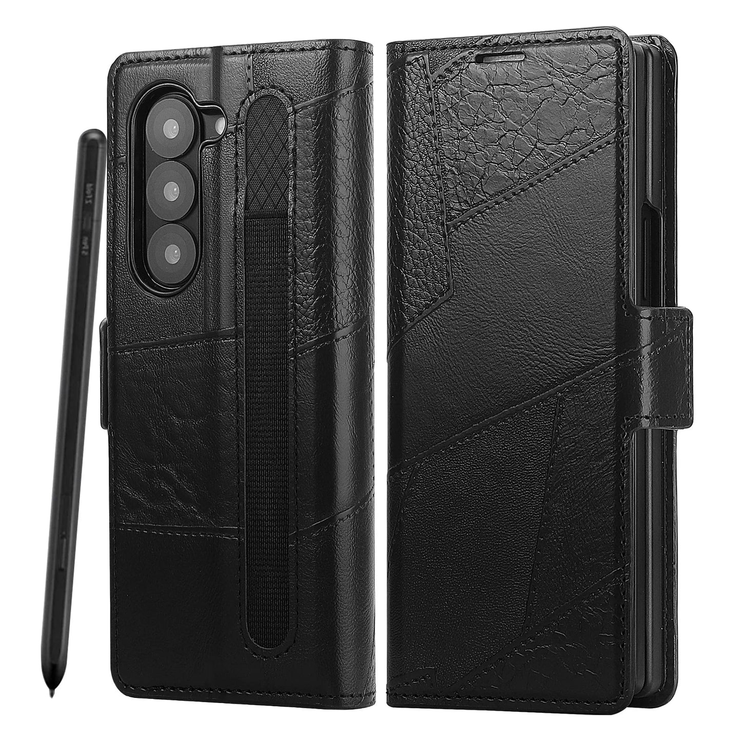 Flip Leather Phone Case for the Samsung Galaxy Z Fold7 (2 colours available)