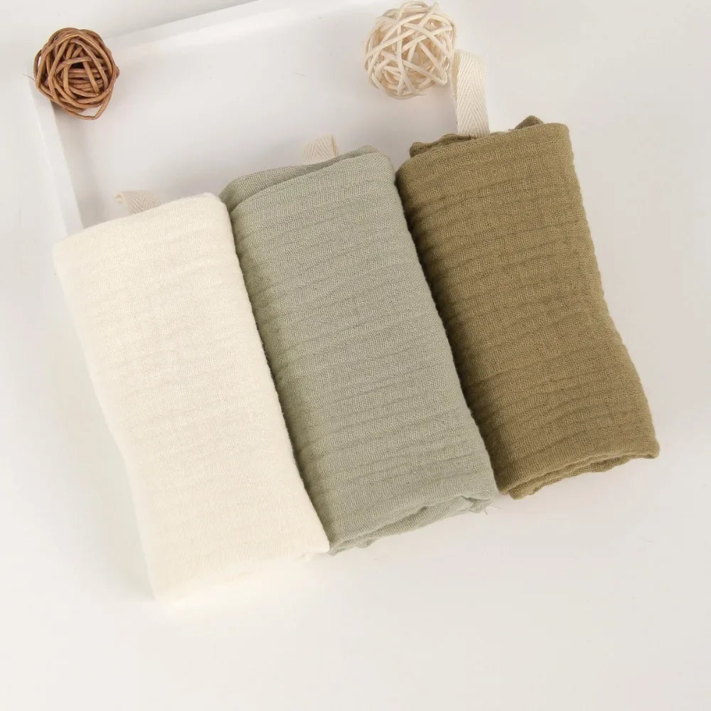 6-Layer Cotton Baby Washcloths – Soft Muslin Burp Cloths & Face Towels (3 or 5 Pack)
