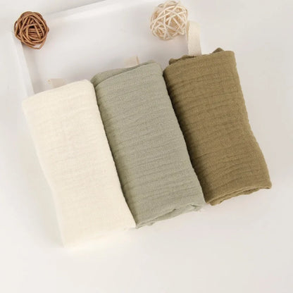 6-Layer Cotton Baby Washcloths – Soft Muslin Burp Cloths & Face Towels (3 or 5 Pack)