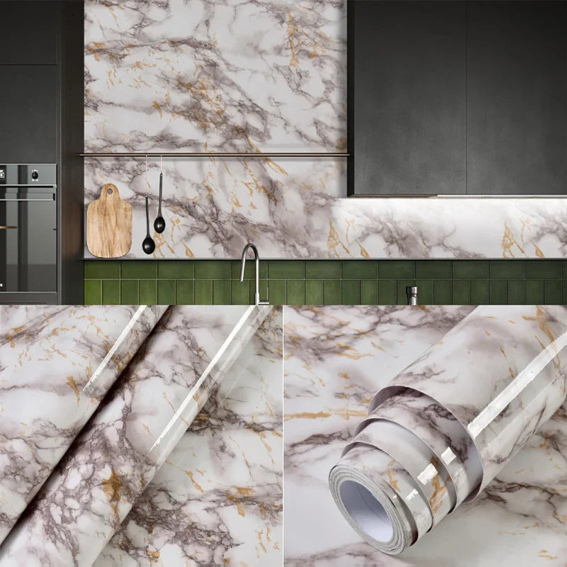Marble Waterproof & Oil-Proof Wall Paper (40cm) (12 designs available)