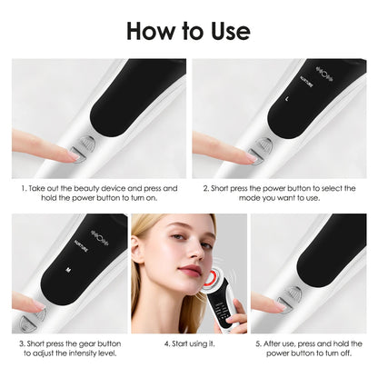 EMS Face Lifting Device – LED Therapy & Hot Compress Massager
