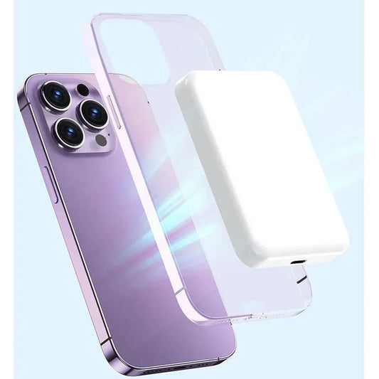 High Capacity 5000mAh Magnetic Power Bank with MagSafe Wireless Charging