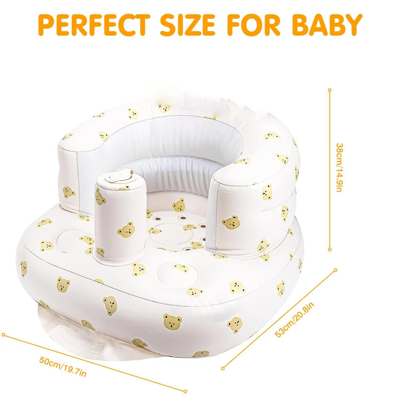 Inflatable Baby Support Seat – Portable Sit-Up Chair with Built-In Air Pump (3–36 Months)