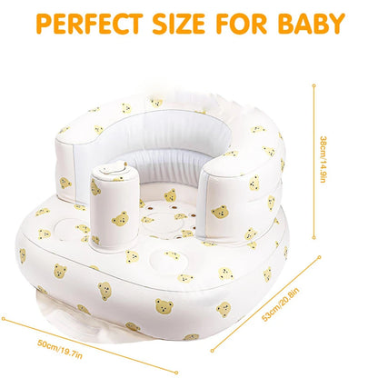 Inflatable Baby Support Seat – Portable Sit-Up Chair with Built-In Air Pump (3–36 Months)