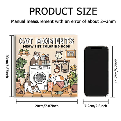 Cat Moments Adult Colouring Book – Relaxing Cat-Themed Colouring Book
