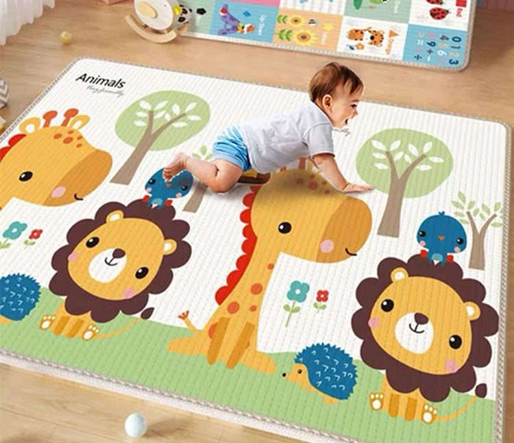 Foldable Baby Play Mat – Non-Toxic Double-Sided Crawling & Activity Mat