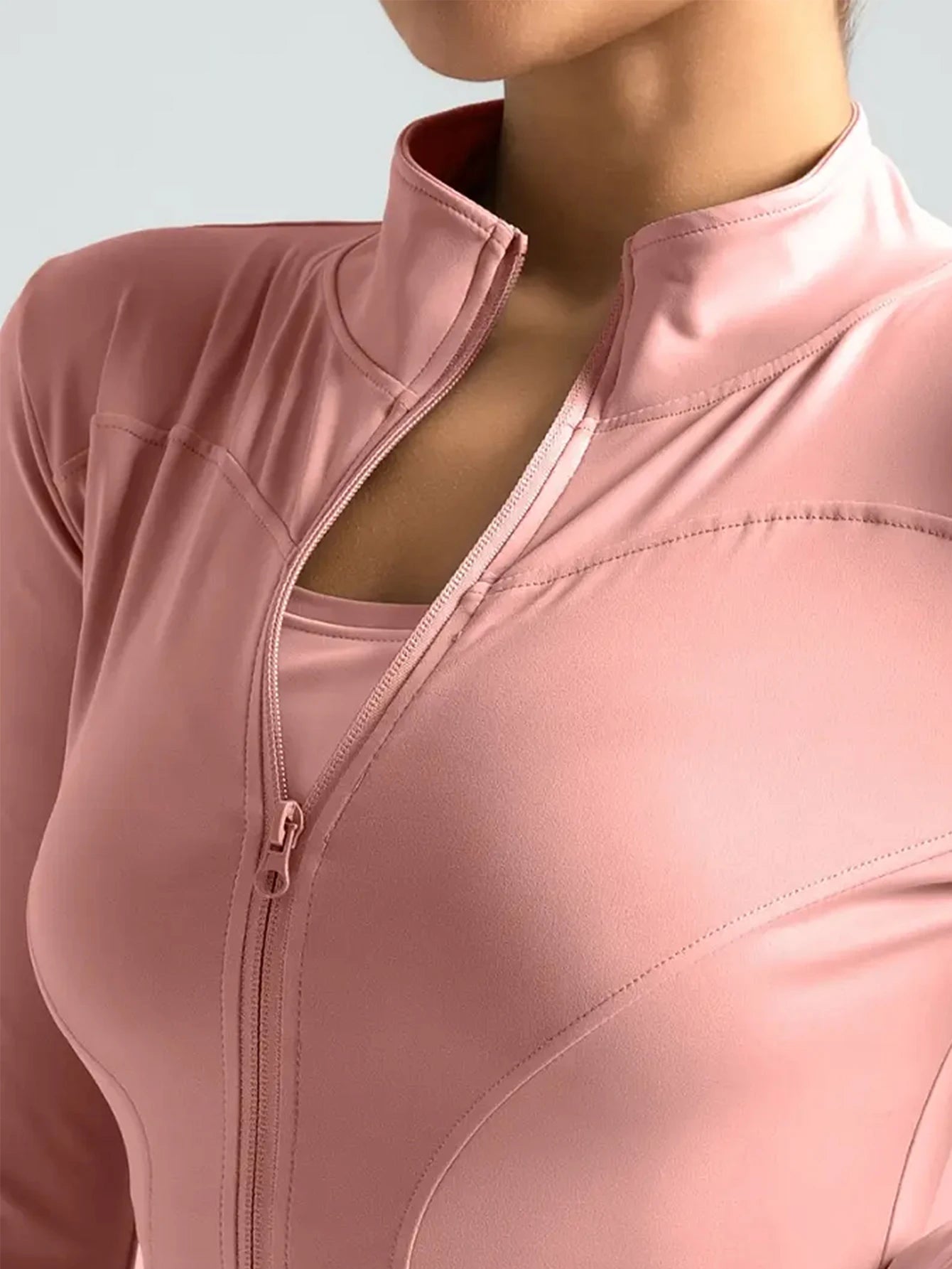 Women's Quick-Dry Fitness Jacket – Long Sleeve Zip-Up Pilates & Activewear Top