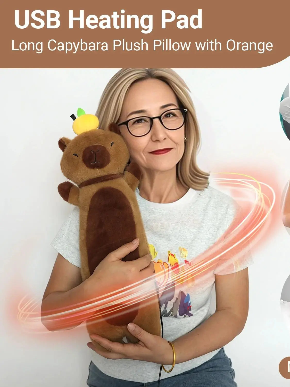 Capybara Plush Heating Pad – Warm Comfort Toy for Period & Relaxation Support