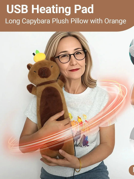 Capybara Plush Heating Pad – Warm Comfort Toy for Period & Relaxation Support