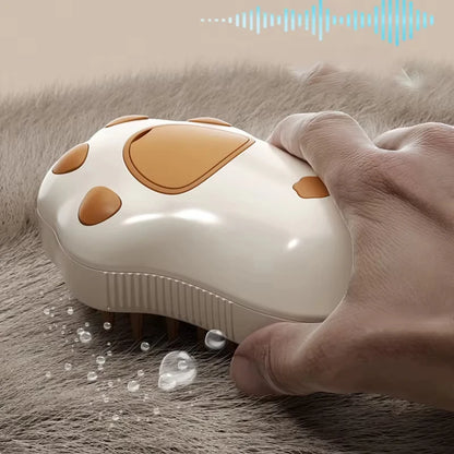 3-in-1 Steam Pet Grooming Brush – Spray, Deshedding & Massage Tool