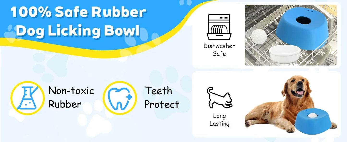 Slow Feed Lick Bowl for Dogs – Anti-Choking Feeding Bowl