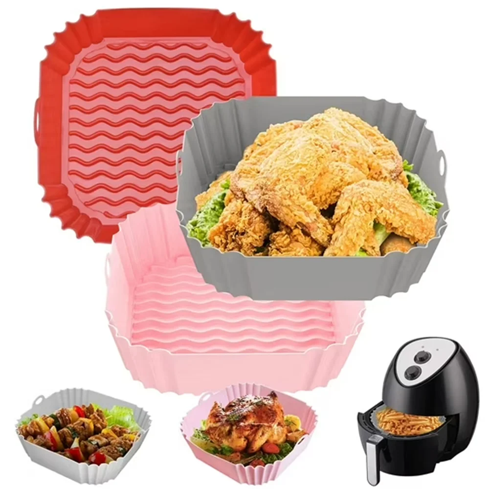 Reusable Silicone Air Fryer Liners – Non-Stick Heat Resistant Air Fryer Baking Tray