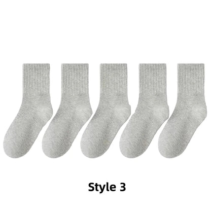 Cotton Sport Socks – 5 Pairs (Ages 3–13) (5 colours available)