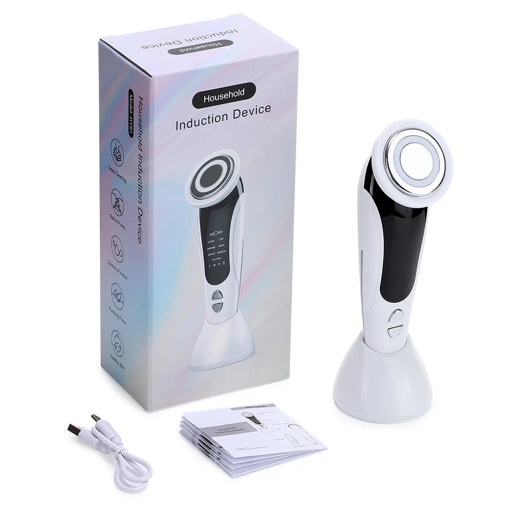 EMS Face Lifting Device – LED Therapy & Hot Compress Massager