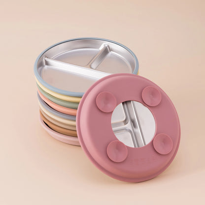 Stainless Steel Baby Suction Plate – Detachable Silicone Non-Slip Feeding Dish