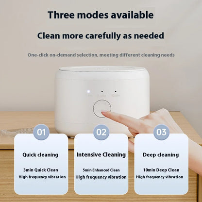 Portable Ultrasonic Denture Cleaner – USB Vibration Cleaning Machine