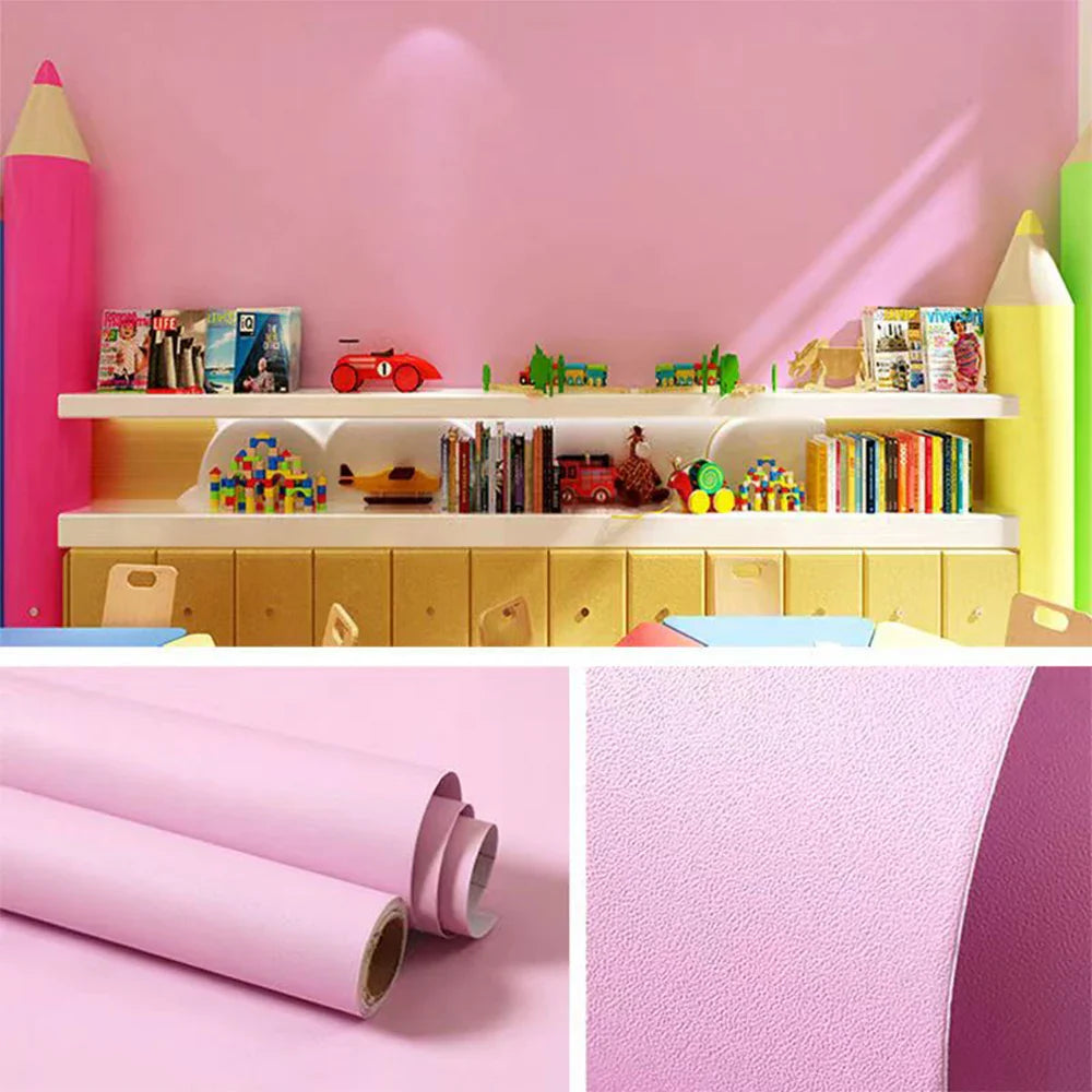 Waterproof Self-Adhesive Wallpaper (14 colours available)