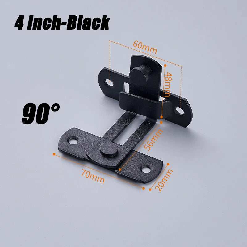 Sliding Barn Door Latch – Heavy Duty Right Angle Hook & Eye Lock for Doors, Gates & Cabinets