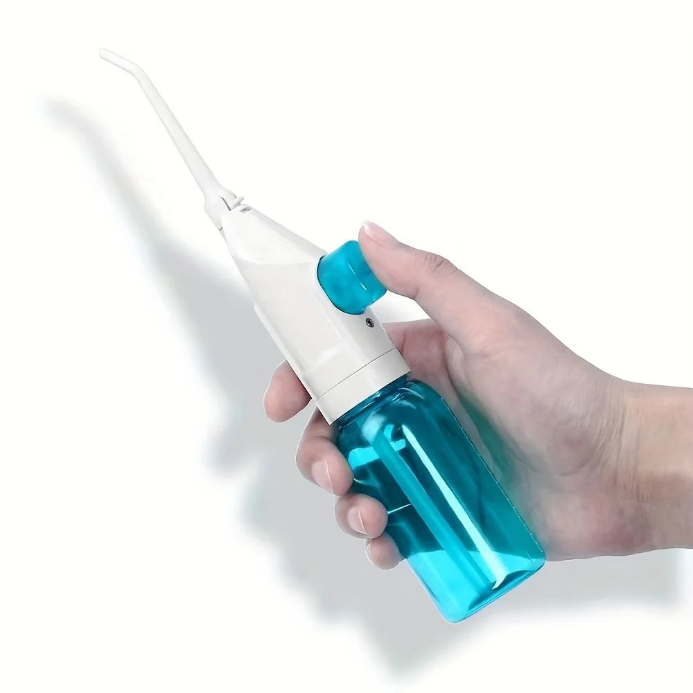 Portable Manual Water Flosser – High Pressure Oral Irrigator for Teeth & Gum Care