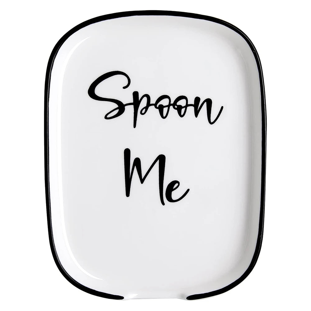 Ceramic Spoon Rest – Heat-Resistant Kitchen Utensil Holder for Stovetop & Countertop