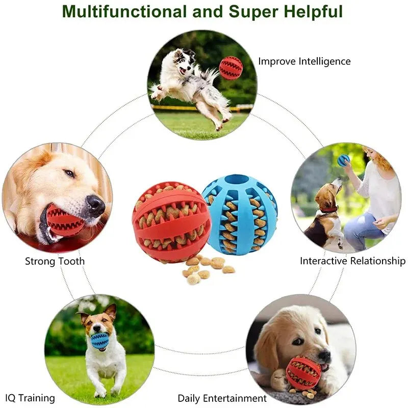 Interactive Treat Dispensing Dog Ball – Chew Toy & Slow Feeder