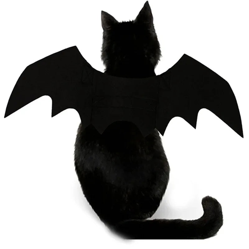 Halloween Bat Wings Pet Costume – Adjustable Cat & Dog Dress-Up Harness