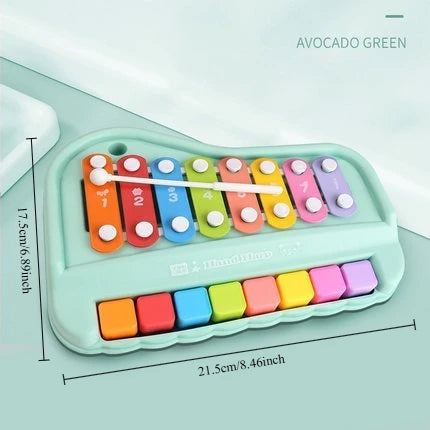 2-in-1 Montessori Xylophone & Piano – 8-Note Musical Learning Toy