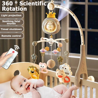 Musical Rotating Cot Mobile with Remote Control