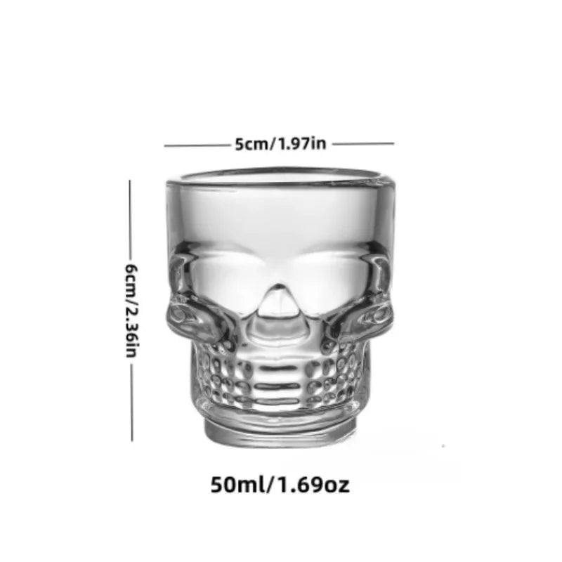Skull Head Shot Glass – 45ml Halloween Whisky & Liquor Glass