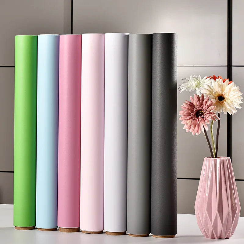 Waterproof Self-Adhesive Wallpaper (14 colours available)