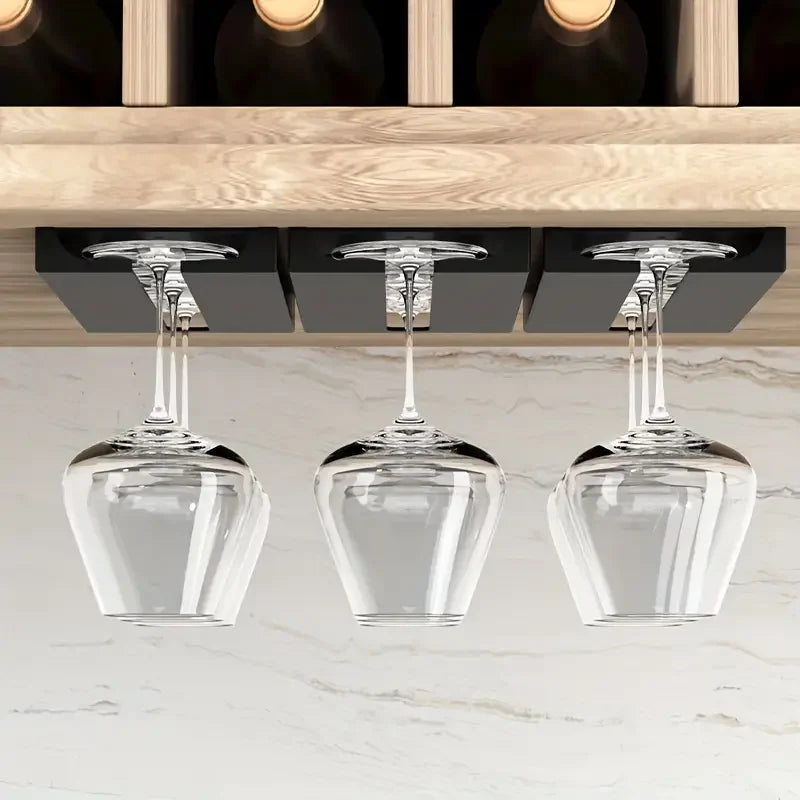 Under Cabinet Wine Glass Holder – Hanging Stemware Storage Rack