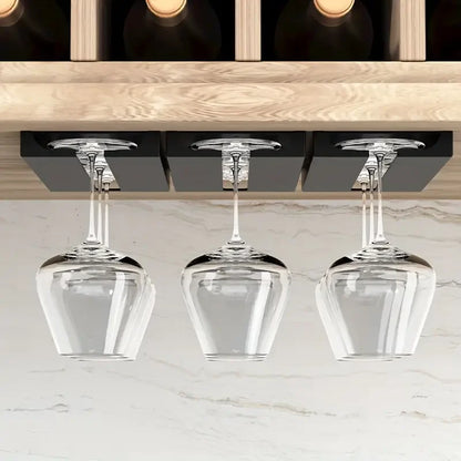 Under Cabinet Wine Glass Holder – Hanging Stemware Storage Rack