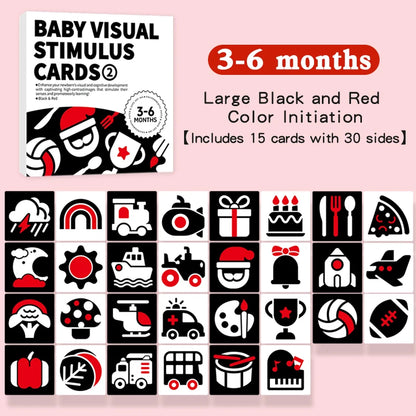 Montessori High Contrast Vision Cards – Black & White Baby Learning Cards