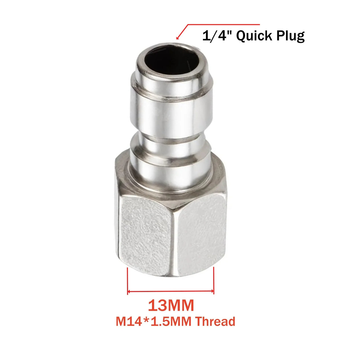 High Pressure Washer Quick Connect Plug & Coupler – Stainless Steel M14, M22 &amp; G1/4 Adapters