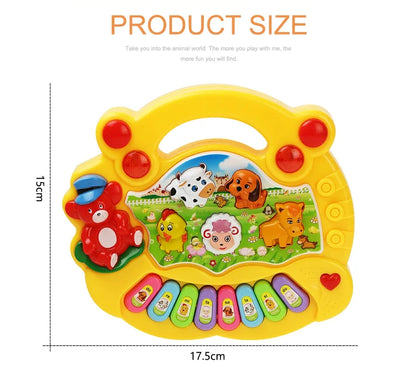 Kids Learning Piano Toy – Musical Keyboard with Animal Sounds & Lights