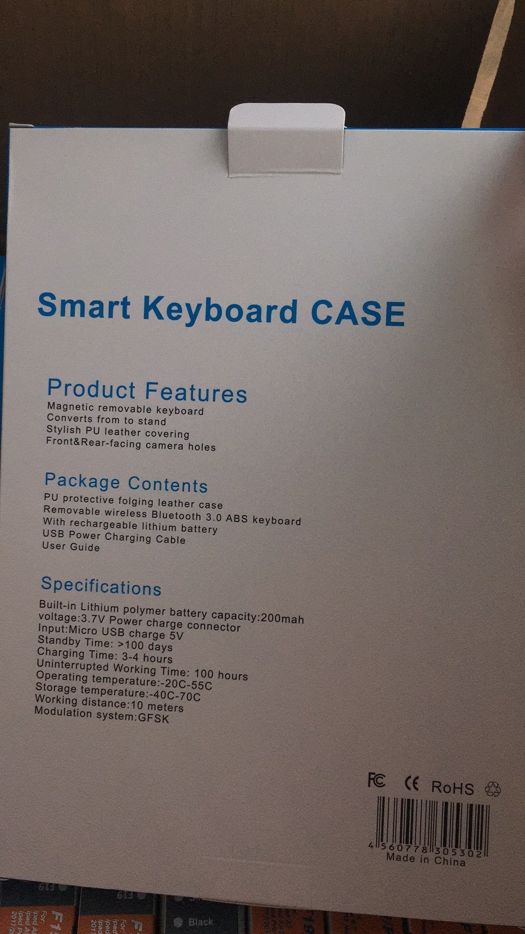 For iPad Air 1/2, Pro 9.7, iPad 9.7 2017/2018 Slim Wireless Bluetooth Keyboard Case