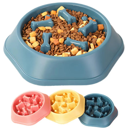 Slow Feeder Dog Bowl – Anti-Gulping Puzzle Feeding Bowl