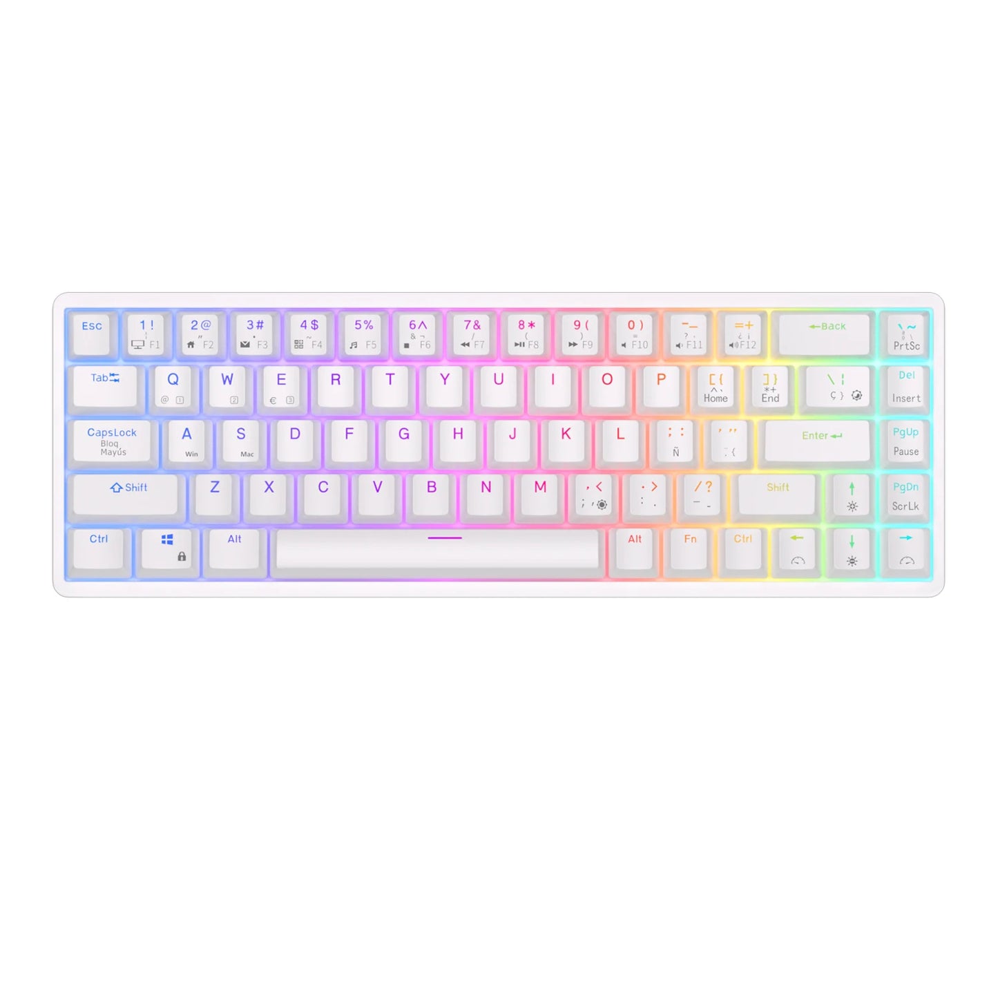 RGB Mechanical Gaming Keyboard – 68 Keys, Hot-Swappable, Wireless