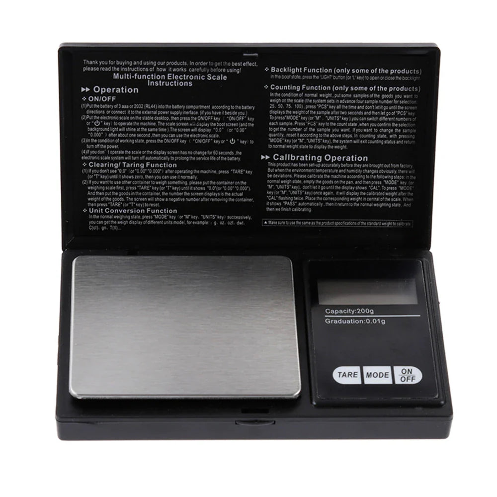 Mini Jewelry Pocket Scale 0.01g Digital Stainless Steel Portable Balance (4 sizes available)
