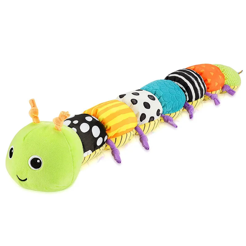 Musical Caterpillar Baby Rattle Toy – Soft Plush Sensory Activity Toy