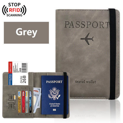 RFID Passport & Travel Wallet – PU Leather Organiser with Card & Document Storage