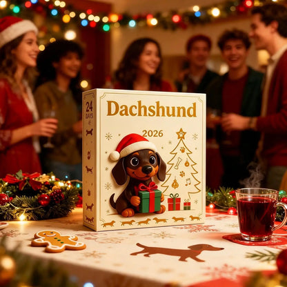 Dachshund Christmas Advent Calendar – 24-Day Countdown with Acrylic Dog Ornaments